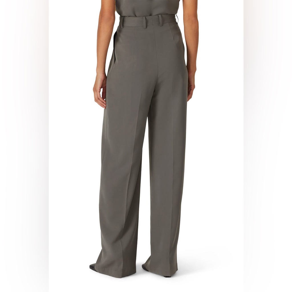 Beaufille Burnell Wide Leg High Rise Trousers Grey Women's Size 8 Career Office — image 5 of 8